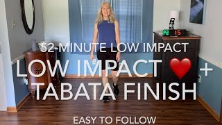 50-Minute Low Impact Walking Workout | Easy Cardio Intervals + 2 Tabatas