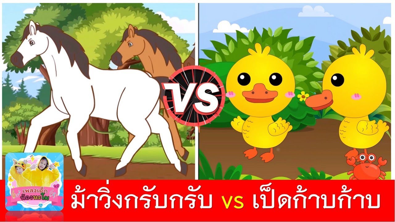 ม้าวิ่งกรับกรับ vs เป็ดก้าบก้าบ