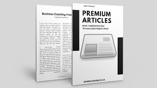 Premium Articles With unrestricted Private Label Rights (PLR)