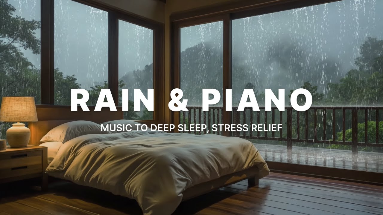 Calm Night Music – Piano & Rain Sounds for Restful Sleep 3 Hours - YouTube