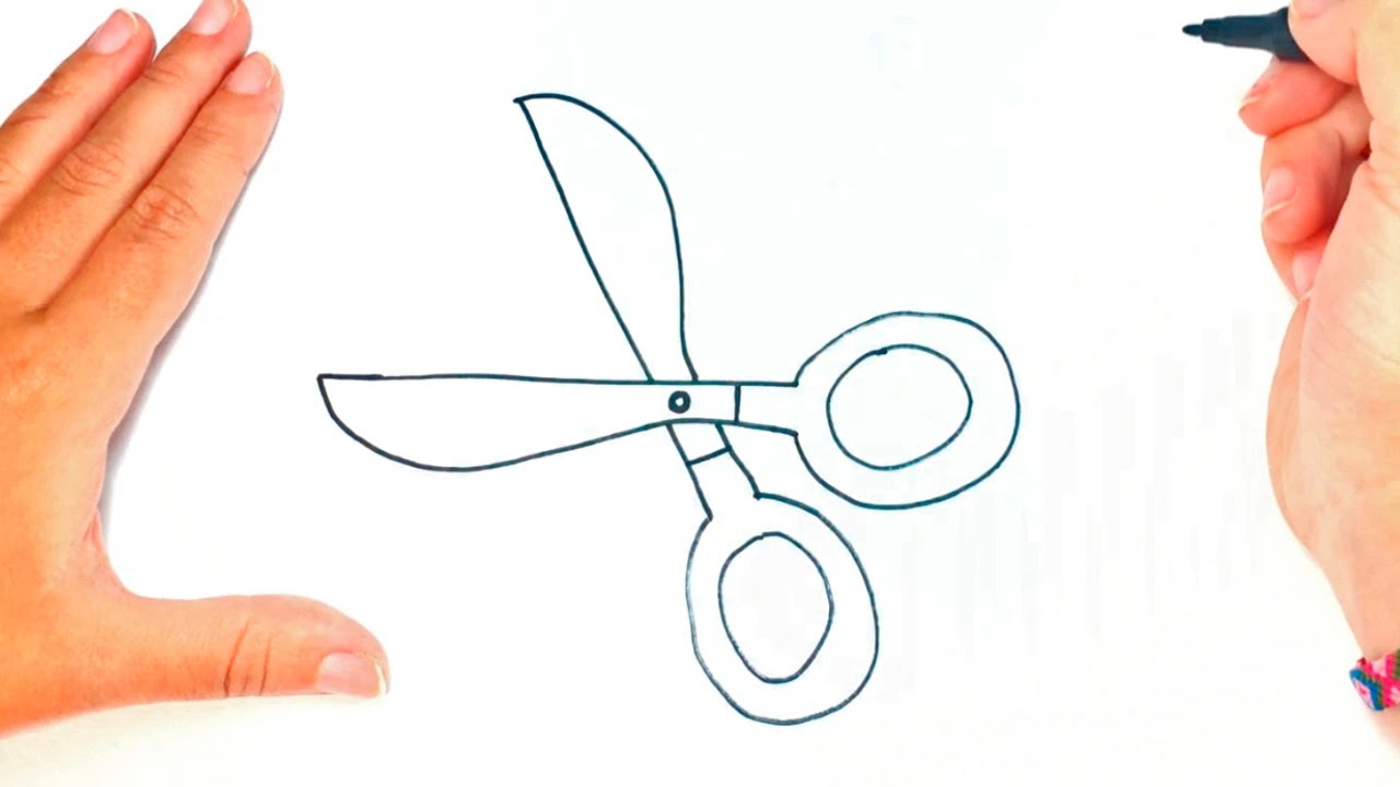 How to draw a Scissors | Scissors Easy Draw Tutorial - YouTube