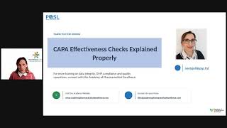 CAPA Effectiveness Checks Explained Properly