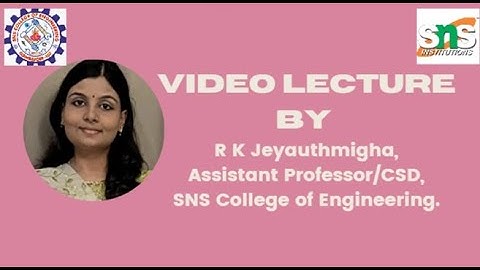 Design Thinking Based Lecture Video_Python in Engineering|R K Jeyauthmigha|SNS Institutions