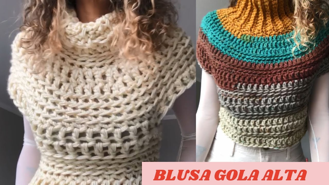 BLUSA WINTER TOPDOWN CROCHÊ - TUTORIAL