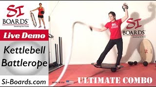 Kettlebell Battlerope Si Boards Core Strength | Manic Monday Balance and Core Strength Exercises