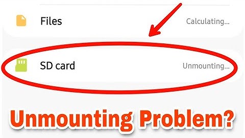 Sd Card Unmounting Problem Solved