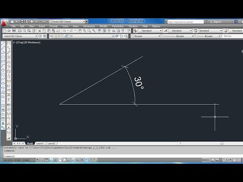 AutoCAD tutorial membuat garis dengan sudut kemiringan