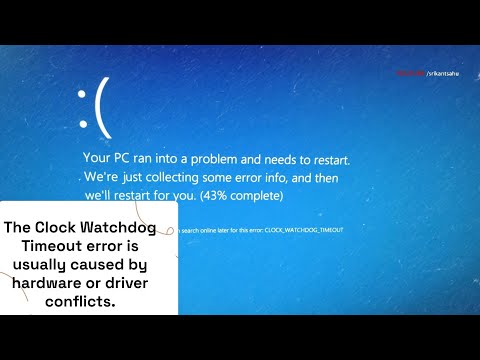 How to Fix "Clock Watchdog Timeout error" on windows 11