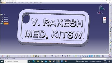 3D Text keychain editing in CATIA V5 and slicing in Ultimaker cura