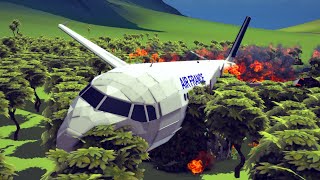 Realistic Plane Crashes, Emergency Landings & Shootdowns | Besiege