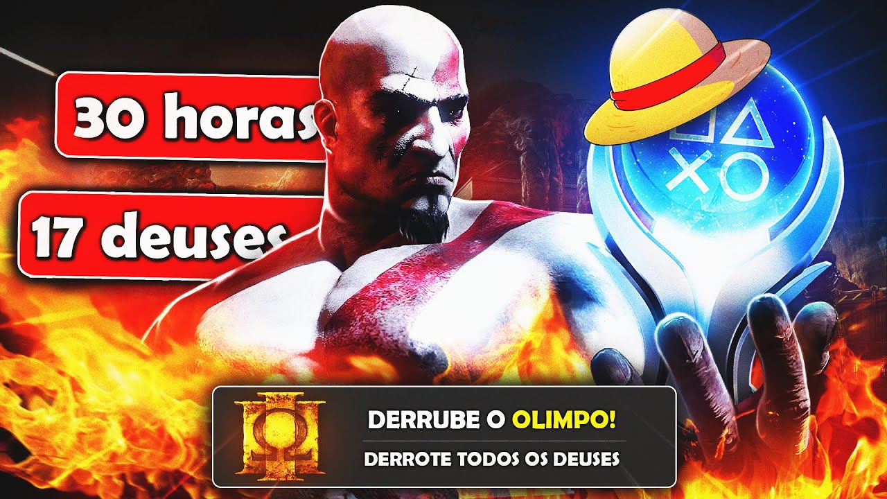 EU FIZ 100% DE GOD OF WAR 3 E DESTRUI O OLIMPO