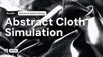 Houdini Abstract Metallic Cloth Simulation Rendered in Karma & Solaris