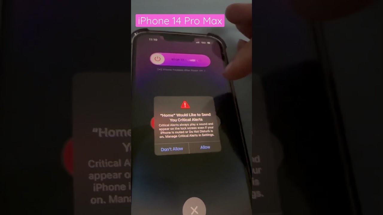 iPhone stuck on critical alerts Home would like to Send you Critical Alerts