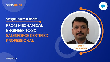 Mr.Satish Success Story 💹 From Mechanical Engineer to 3X Salesforce Certified 🚀 Professional