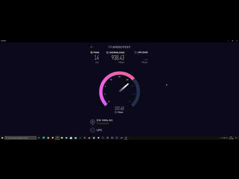 UPC Cablecom 1 Gbit/s SPEEDTEST Ethernet