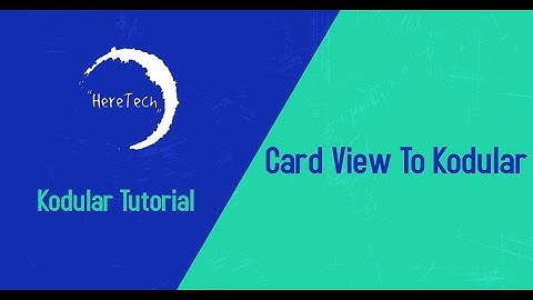 Card View To Kodular