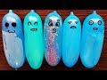 Making slime with funny balloons 6 crunchy blue