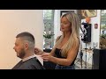 ASMR Haircut Beard Shave Relaxing Barber Sounds Liliia DoubleCut Twins ASMR