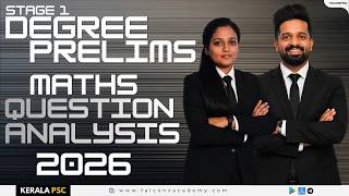 MATHS Degree Prelims Stage 01  Exam Analysis Kerala Psc 2026 | FalconX PSC