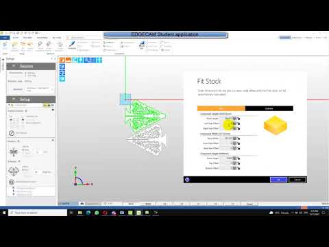 EDGECAM Set-up a machining session