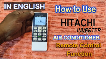 How to use hitachi inverter ac remote control functions in english