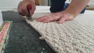 How to seam together carpet.