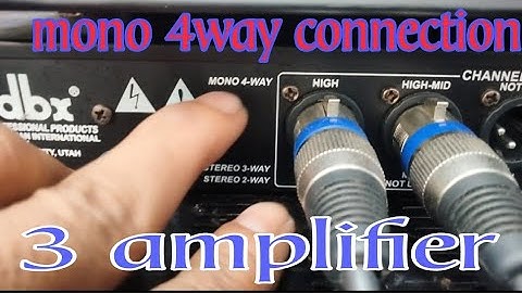 mono 4way setup sa active crossover at tatlong amplifier
