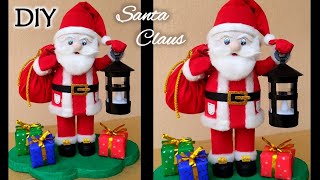 How to make Santa Claus from waste plastic bottle & Cardboard/ Christmas Decoration ideas 2022🎄