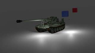 Artillery tank driving animation - Blender