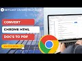 How to Convert Chrome HTML Document to Pdf