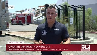 Person still missing after warehouse roof collapse in Phoenix Wednesday night