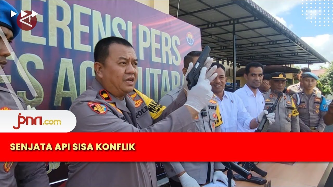 Polres Aceh Utara Perlihatkan Dua Pucuk Senjata Api