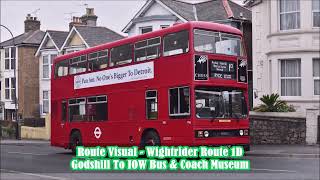 Route Visual | Wightrider Route 1D: Godshill, Old Smithy To IOW Bus & Coach Museum