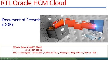 Oracle Fusion Cloud HCM DOR | Document of Records | HCM DOR | Create DOR | Document Category