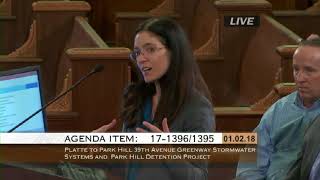 Questions and final vote 17-1395 Cole Neighborhood 39th St Channel Jan 2 2018