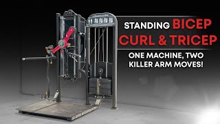 Standing Bicep & Tricep Pin Load Machine | National Bodyline Fitness | Commercial Gym Equipment