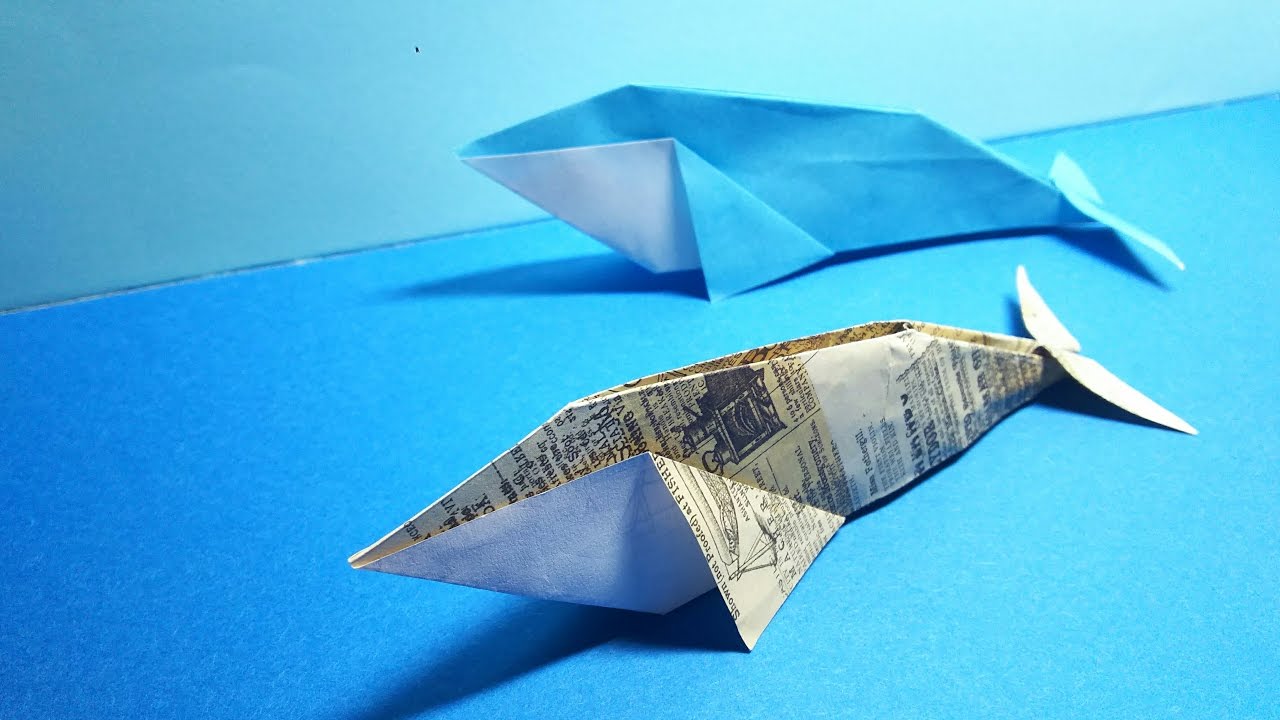折り紙 クジラ の折り方 Youtube