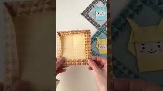 折り紙1枚簡単フレームの作り方