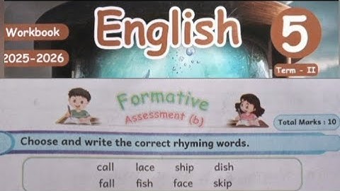 EE 5th standard English work book Formative Assessment b/#ennumezhuthum 