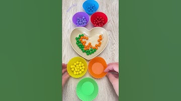 Reverse Satisfying Color Sorting Beads ASMR #shorts #marblemeg #asmr