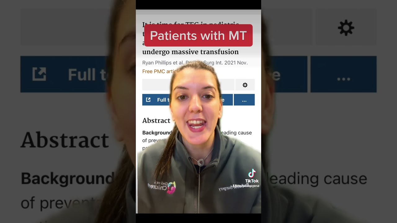 It Is Important To Do TEG In Pediatric Trauma Patients