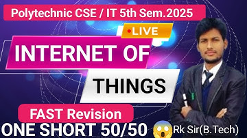 L-01, INTERNET OF THINKS ,(IOT) || Poly 5th  Sem CS & IT  2025 ||  ONE SHORT || Revision