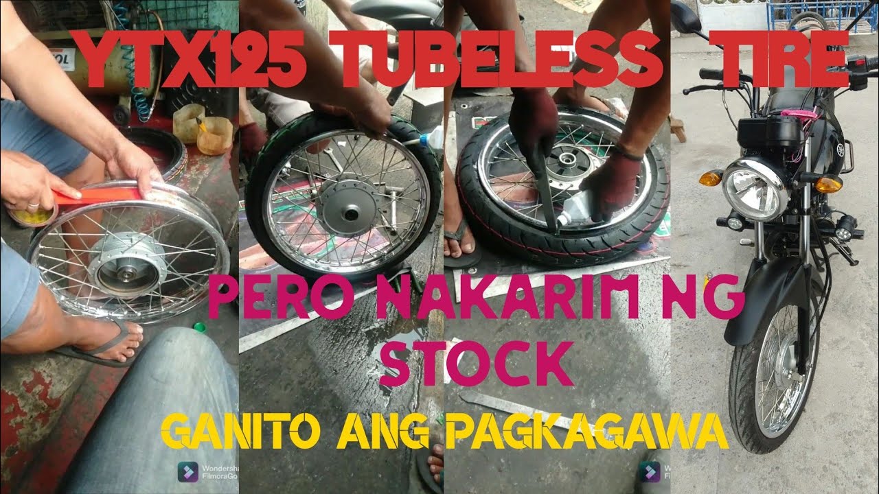 Tubeless tire Ytx 125 na Motor Pero Nakarim Pa rin Ng Stock 😱😲 Paanu? Ganito Po yun Sobrang Tibay😱😲