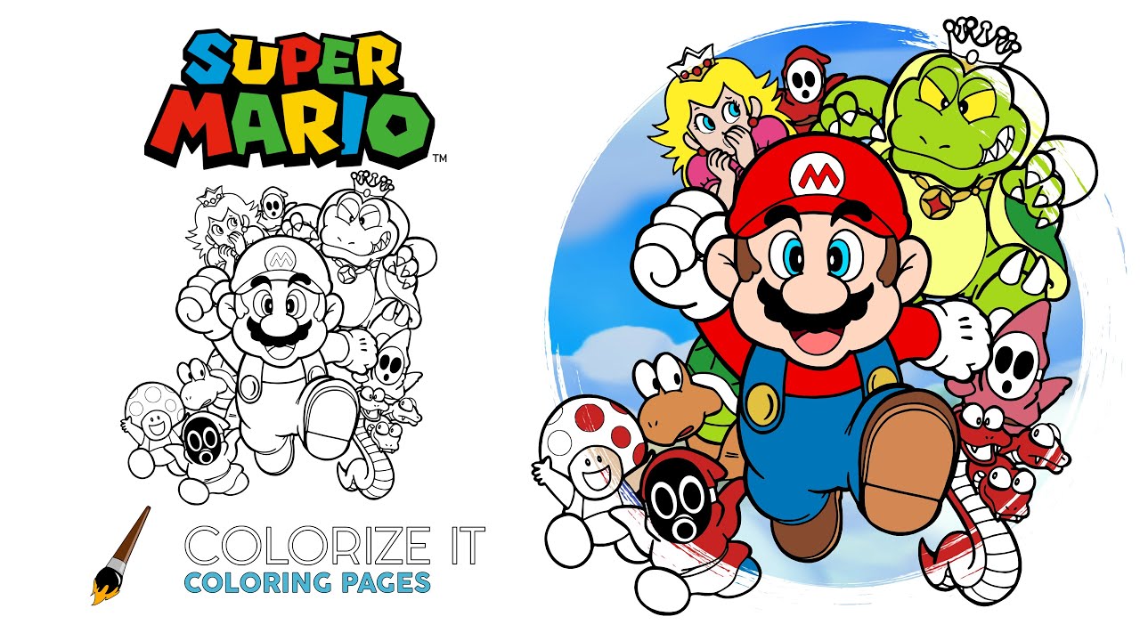 Super Mario Coloring Book: Coloring All Your Favorite Super Mario Run  Characters : Book, Coloring: : Books