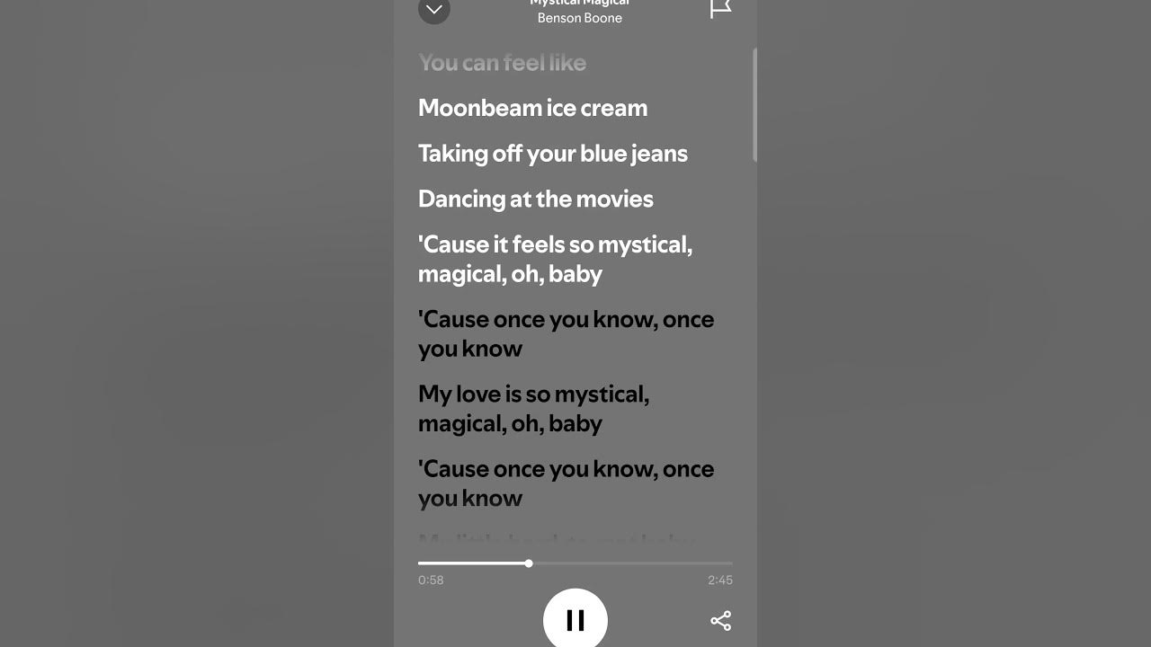 Mystical magical Benson Boone lyrics #spotify #lyrics