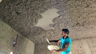 Plastering Techniques_Living Hall Roof Ceiling Properly Plastering with Cement|Ceiling Plastering