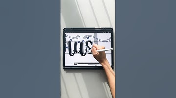 Easy way to letter "trust" #procreate #shorts #calligraphy