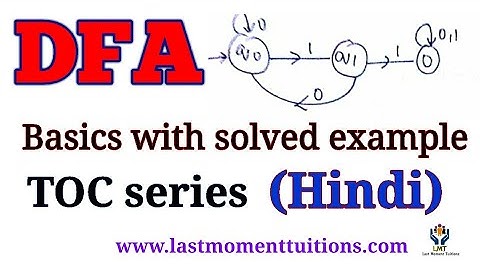 DFA | type 1 string starting with Example |Hindi | Automata theory | TOC series