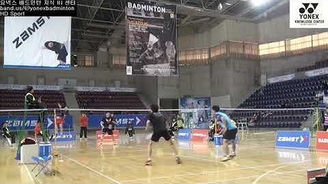 Lee yong dae doubles badminton match by skills badminton