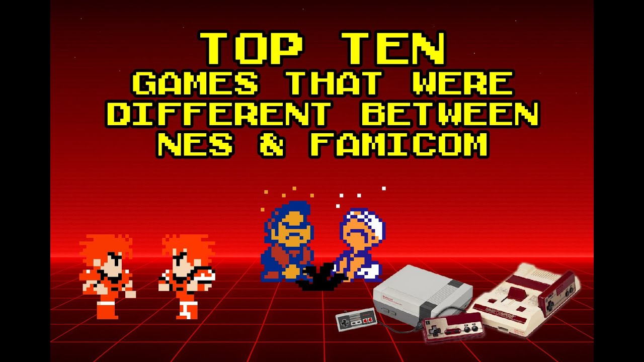Десять игр, которые отличались при переходе с Famicom на NES.